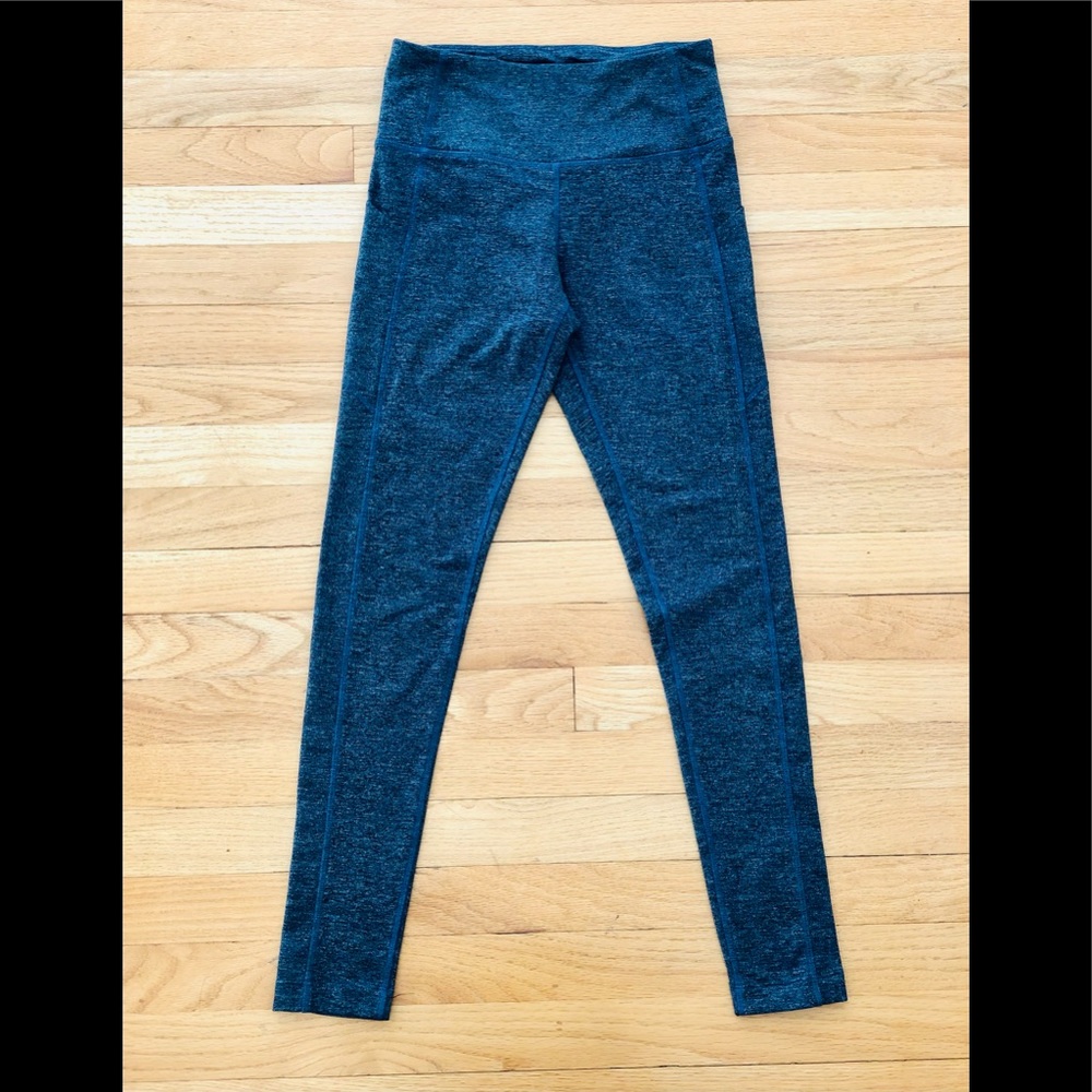 Mondetta Performance + Luxury blue gray workout leggings with pockets size XS
